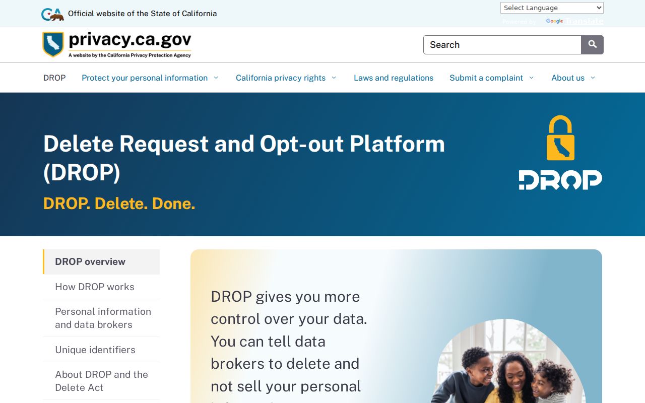 American Canyon neighbors California DROP privacy search