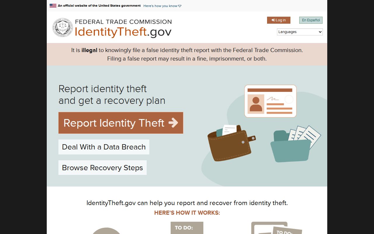 American Canyon neighbors federal identity theft recovery